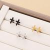 new fashion stainless steel cross earrings product temperament all match birthday anniversary earrings small gift