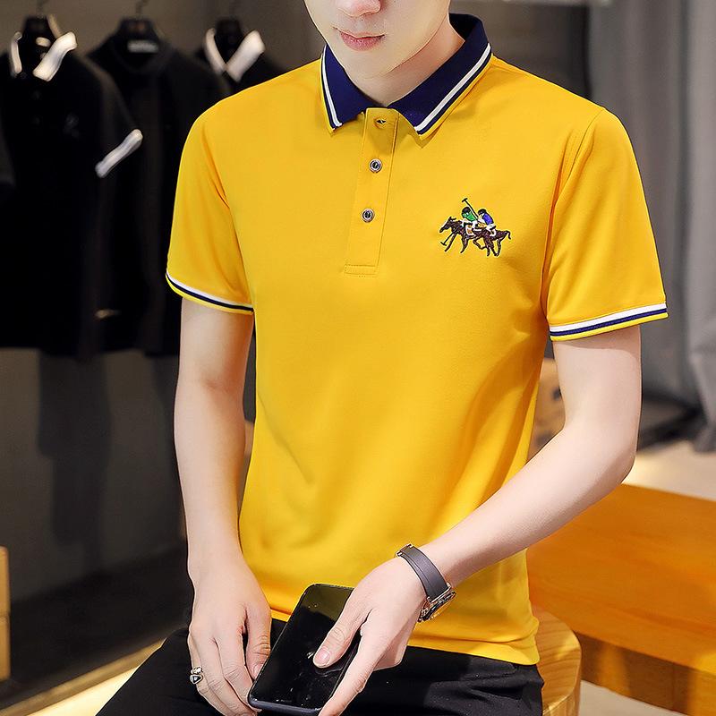 Men 'S Short Sleeve T -Shirt Summer Casual Thin Embroidered Men 'S Polo Shirt