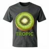 Unisex 100 Cotton Oversize T Shirt Tropic Realistic Kiwi Slice Print Casual Summer Short Sleeve Tee