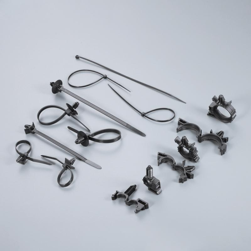 120Pcs Nylon Self Locking Cable Straps 30pcs Wire Loom Clips Car Pipe Cable Fastener Bundle Fixed Binding Wire Fixing Zip Ties