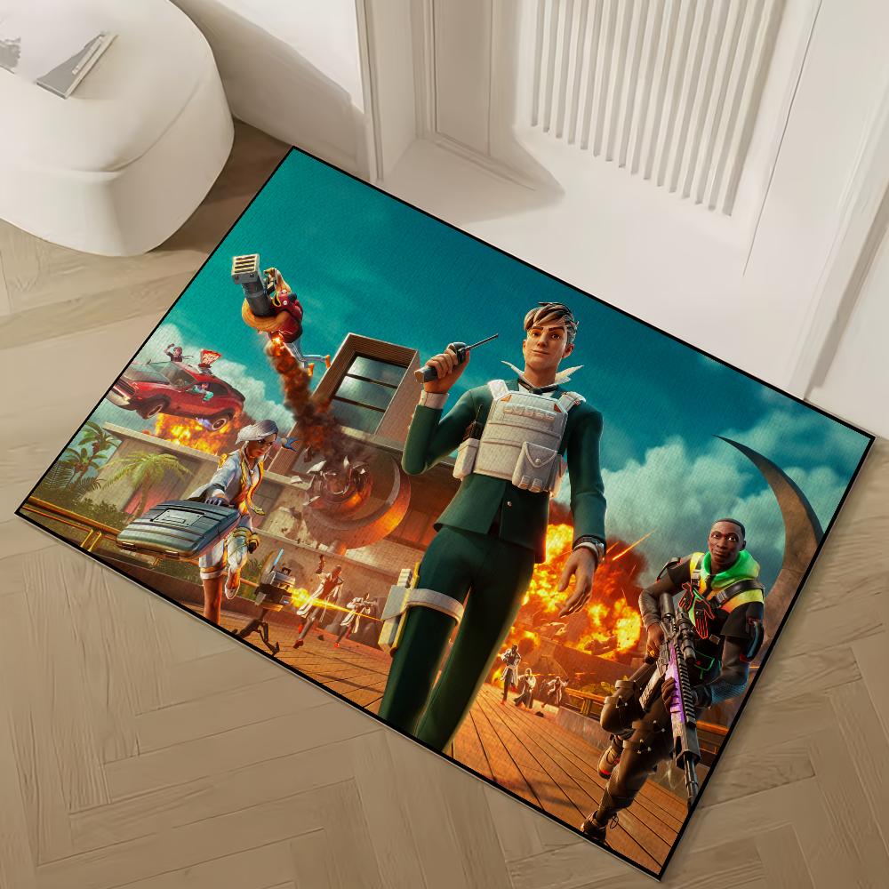 

Game F-Fortnite Cool D Door Mat Welcome Non-slip Floor Bedroom Kitchen Bath Balcony Hallway Rug Home Decoration Carpet 60*90cm