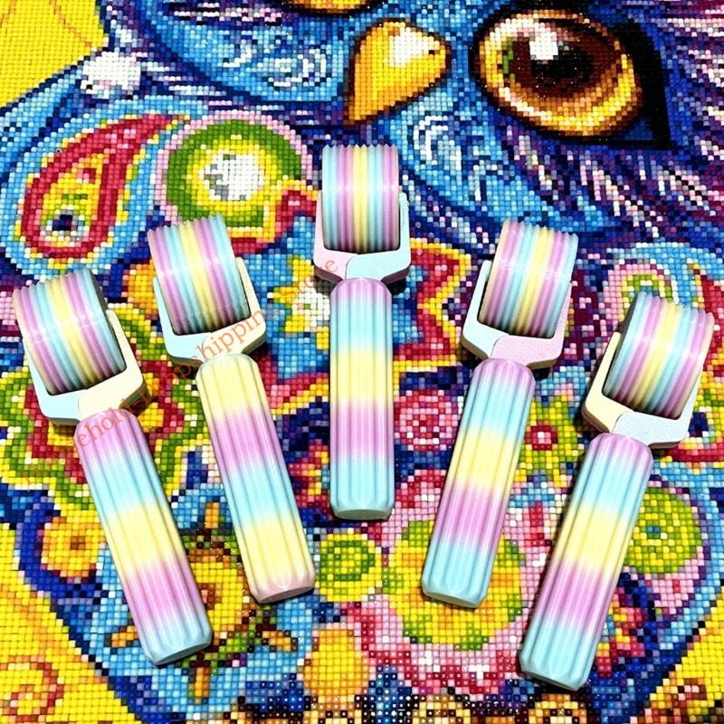 Printed Rainbow Bead painting Roller Ergonomic Handle For Craft Alignment 85AD