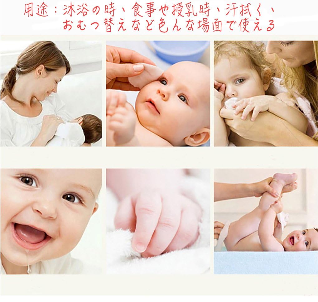 Baby Gauze Handkerchiefs with Personalized Baby Set of 6 [MOMSMENU] Loops, Name, 6-Layer Towel, Reversible, 100% Cotton, 30x30cm,