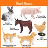 Set de jucării cu animale pentru copii, cu animale realiste de fermă și sălbatice din plastic, pentru joacă educativă
