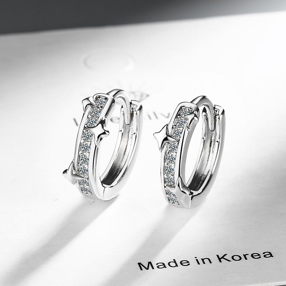New 925 Sterling Silver Heart Stud Earrings For Women High Quality Exquisite Student Girlfriend Jewelry Accessories Heart Gift