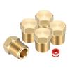 Brass Hex Head Plug Compression Cap Fitting Stop Valve Cap, 1/8" N P