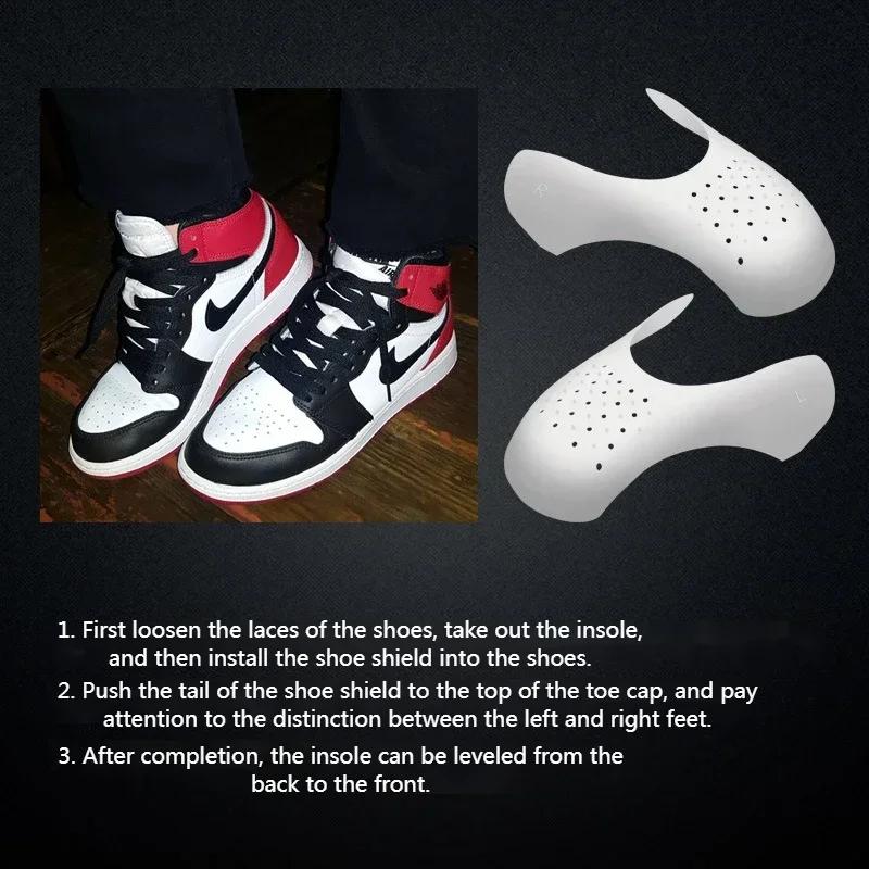 Shoe Crease Protectors Anti-wrinkle Lightweight Shoe Shield Inserts Protector for Sneakers Crack Toe Cap Support Shoe Stretcher