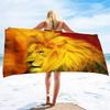 Soft Multipurpose Towel African Animal Lion, Bathroom Beach Towel Sand Proof Swimming Bath Pool Towel for Home Swim Spa Gym