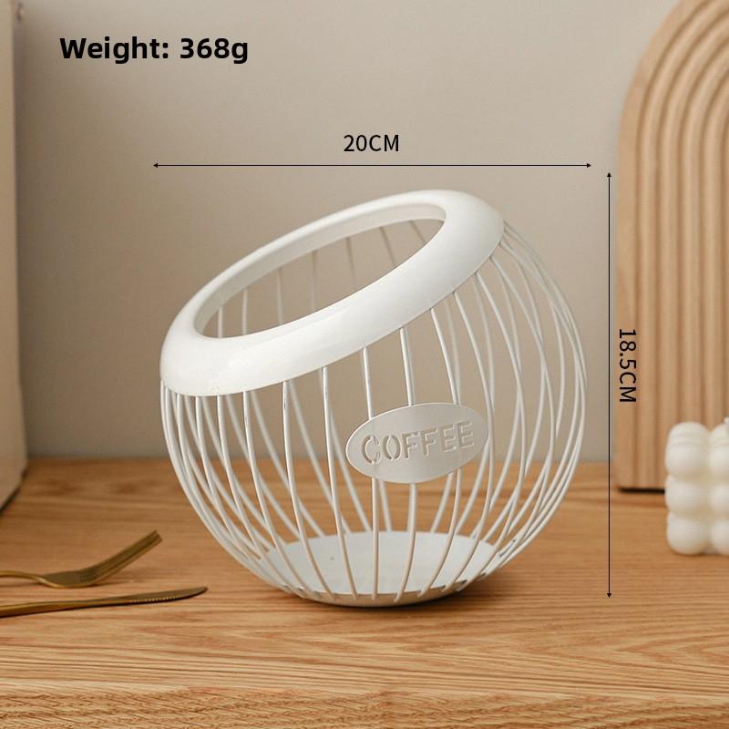 

Wrought Iron Fruit Basket, Coffee Capsule Storage Basket, Table Top Decoration, Tea Table Snacks, Dried Fruit, Fruit Candy Storage