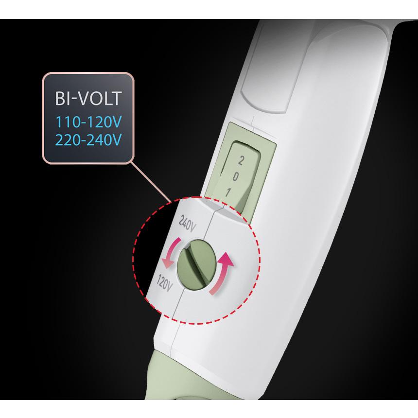 Tefal HV1721 Ultrakompakter Reise-Mini-Haartrockner, leistungsstark, schnell, 2 Geschwindigkeiten, 1200 W, Weiß