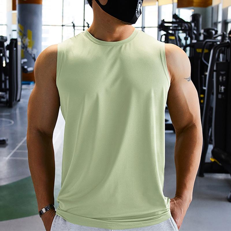 Men's Sleeveless Vest Man Bodybuilding Shirt Sports and Leisure Fitness Wear Athletes T-shirt Mens Singlet Running Vests Dryfit