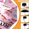 Custom Name Personalized Crayon Shin Print Umbrella, Auto Open Close, 8‑Rib Sturdy Frame, Commute Camping Hiking Use, Birthday Gift