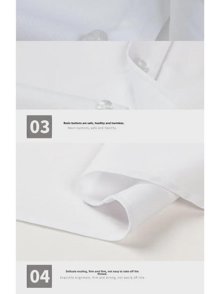 Bambu Elyafı Ütü Gerektirmeyen Erkek Slim Fit İş Gömleği - Uzun Kollu, Cepsiz, 2024 Sürümü