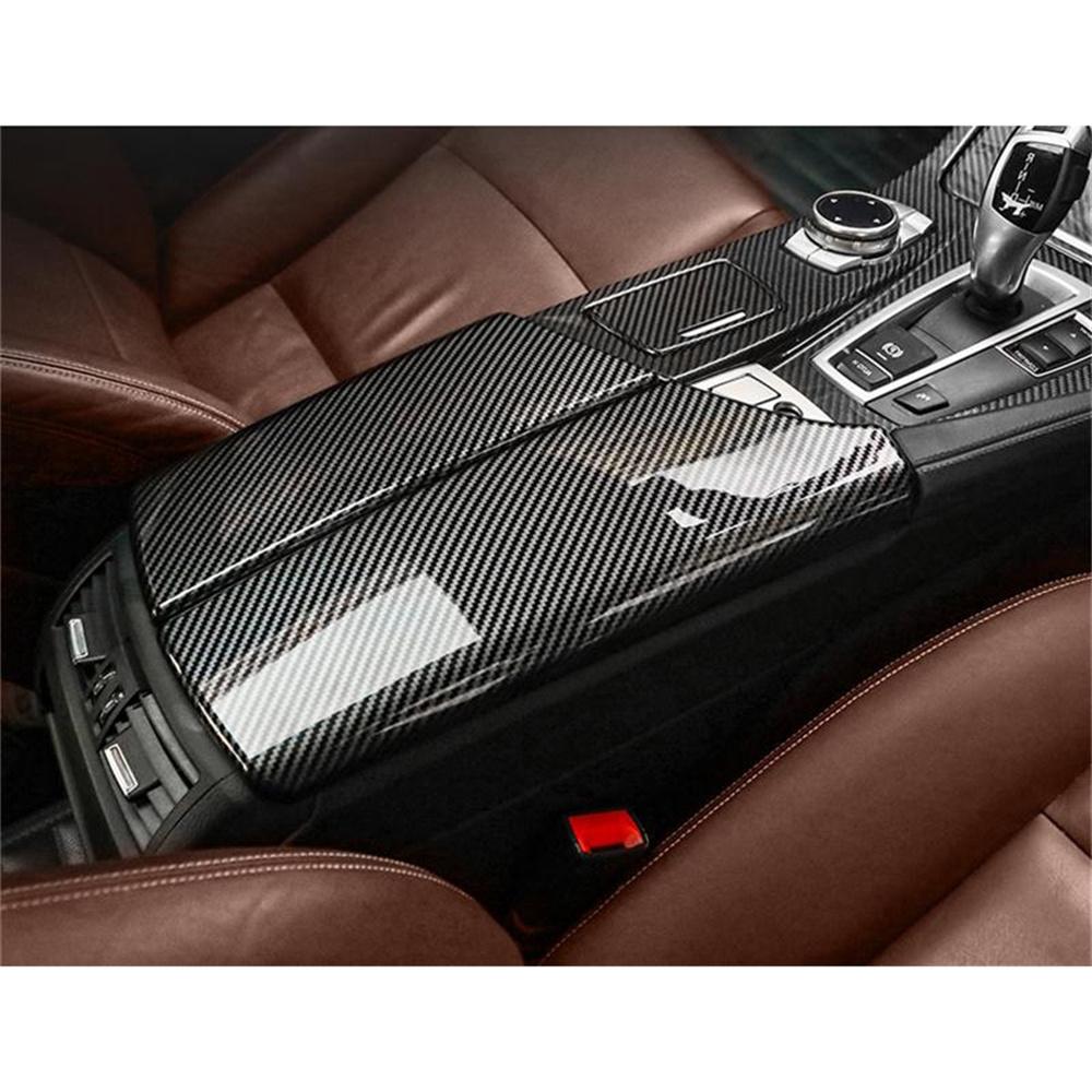 For BMW 5Series F10 F18 11-17 RHD Carbon Fiber Look Center Console Armrest Cover