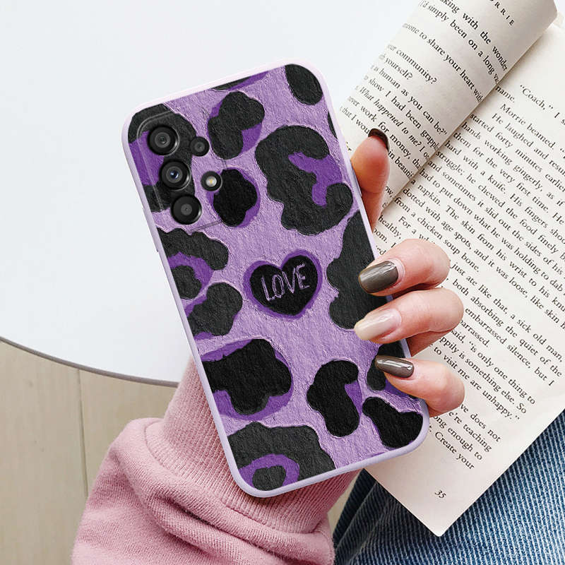 Leopard Case For Samsung Galaxy A53 A12 5G M12 F12 A22 A22S A32 A52 A52S A06 A73 A23 A33 A13 A04S Cover Shockproof Soft Fundas