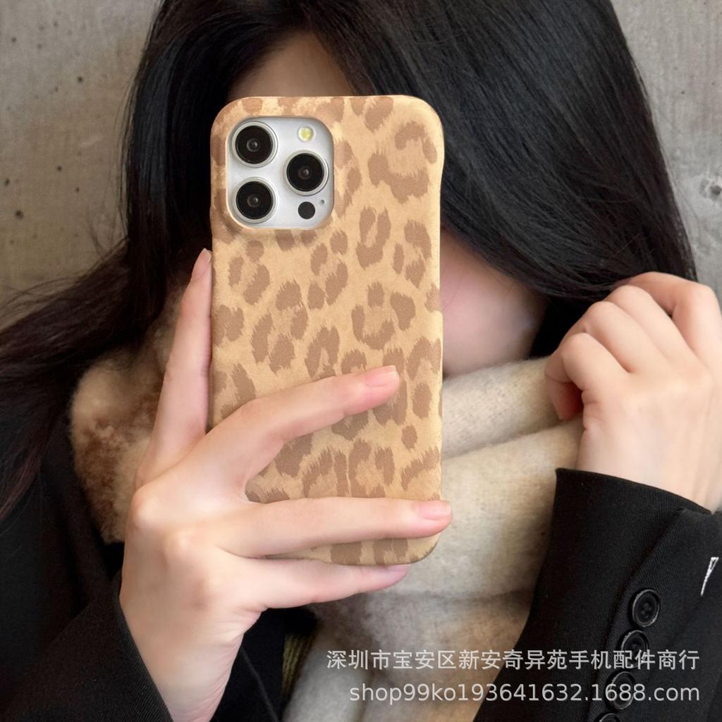 European and American Leopard Print Is Suitable for iPhone17ProMax Protective Case, Which Is Specially Designed for Light Luxury Apple 16 Mobile Phon