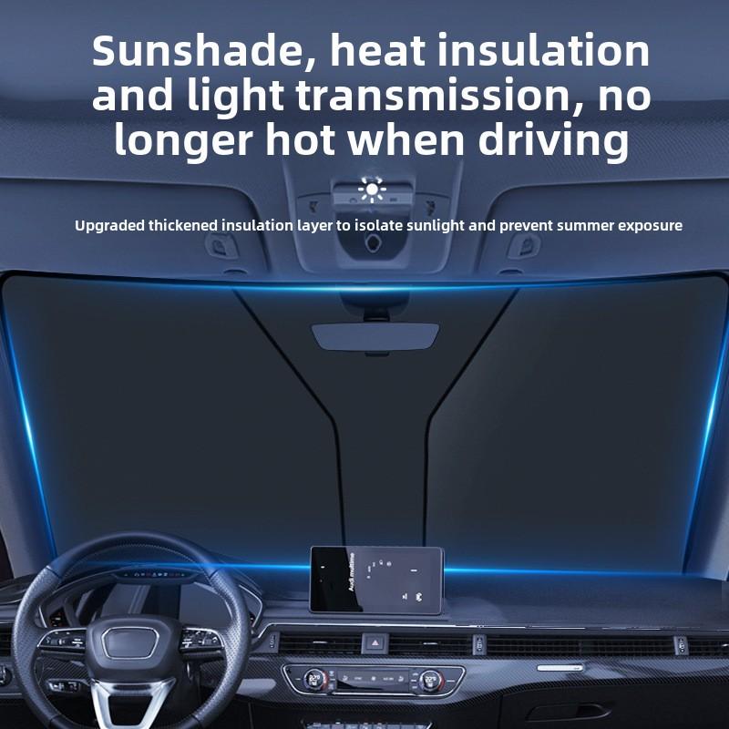 Auto Sonnenschutz Frontscheibe Sonnenschutz Wärmeisolierung Sonnenschutzschild Innenraum Windschutzscheibe Autoabdeckung Sonnenschirm