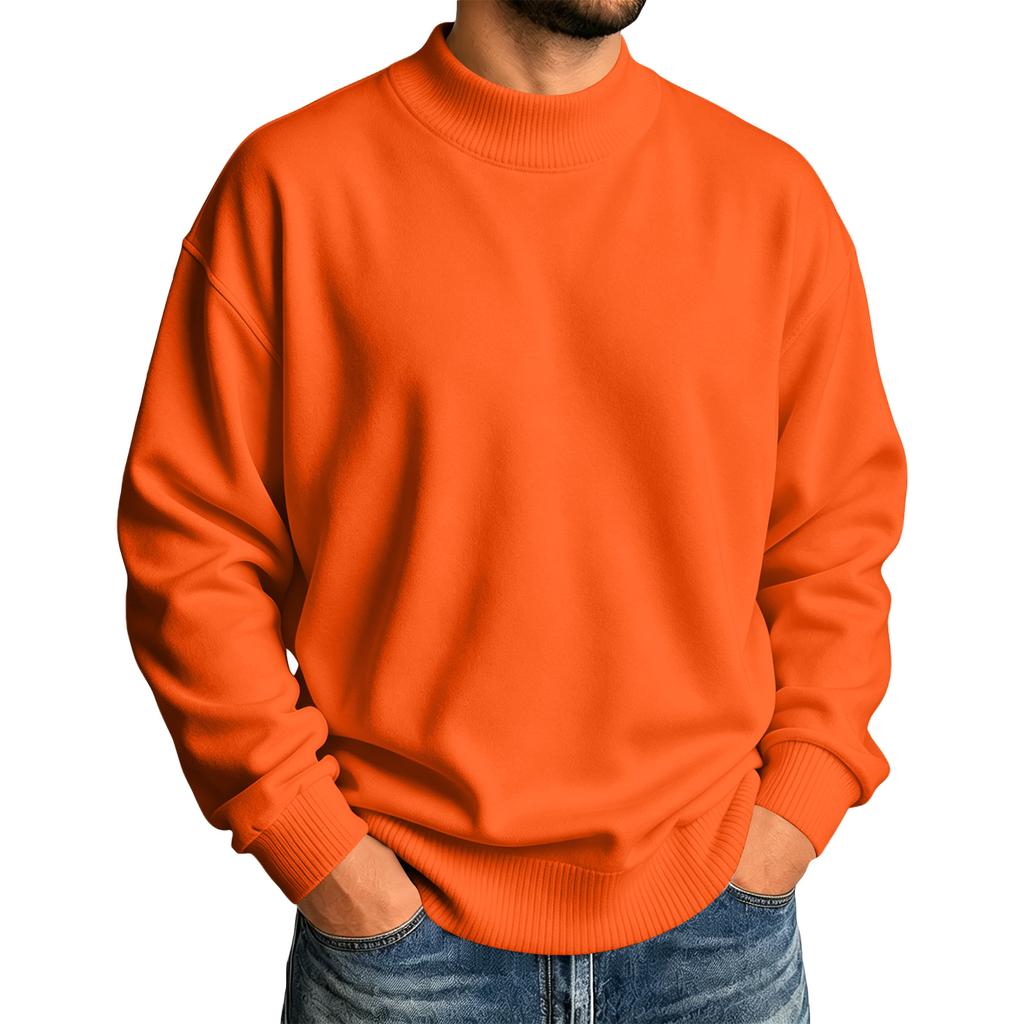 Men's Color Lined Knit Sweater Casual Thermal Base Layer for Everyday Wear