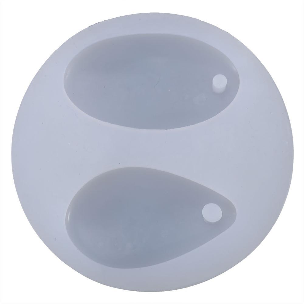 Oval Silicone Jewelry Mould Water Drop Smooth Interior DIY Pendant Mold Round With Hole Time Gem Mold DIY Craft