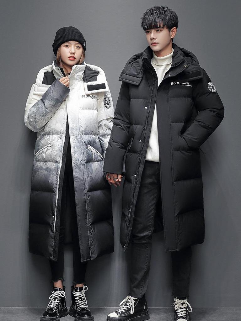 Pánská zimní bunda střední délky - 90% prachové peří bíé kachny, kvalita zkontrolována, hřejivá pro páry