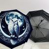 1pc Moonlit Owl Night Artwork Umbrella with Plastic Handle,Suitable for All Seasons Home Travel Outdoor UmbrellaDD646