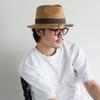 Reck Hatter PAPER BLADE HAT Camel Paper Straw Size L Men's RH-207 Fedora, Hat, Spring, Summer, Autumn, Camel,