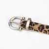 Leopard-print Thin Women's Belt, Fashionable Retro High-end Genuine Leather Decoration with Jeans Belt, Women's Belt