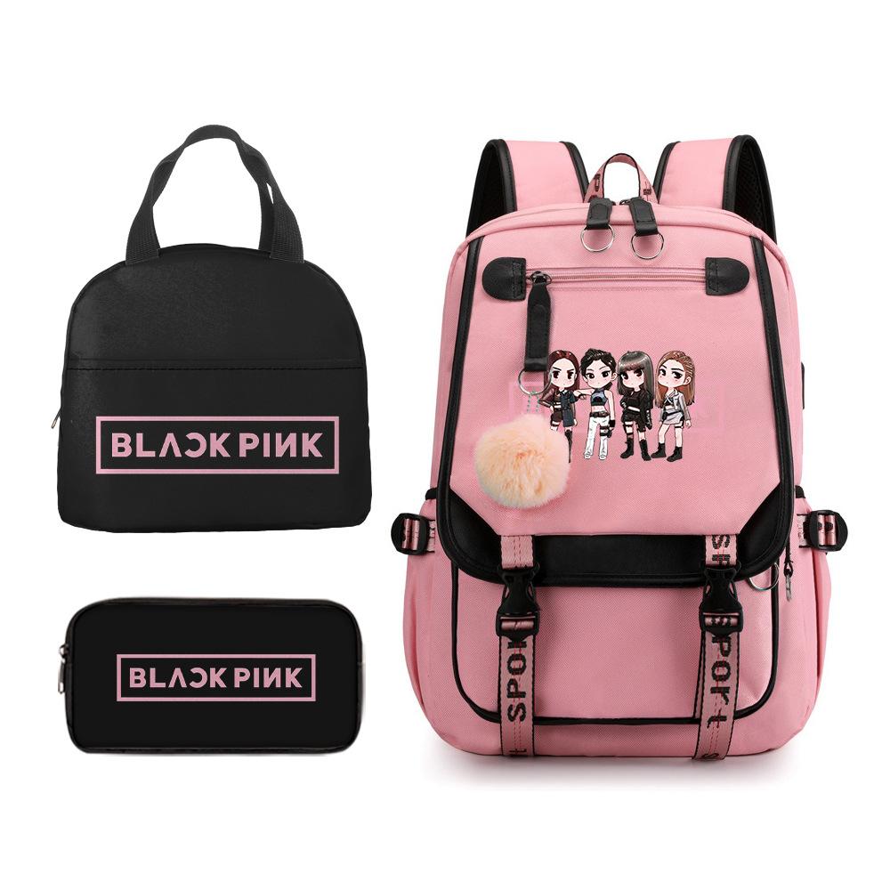 School Season Student Schoolbag Digital Printing Polyester Backpack Cartoon Satchel Pencil Case