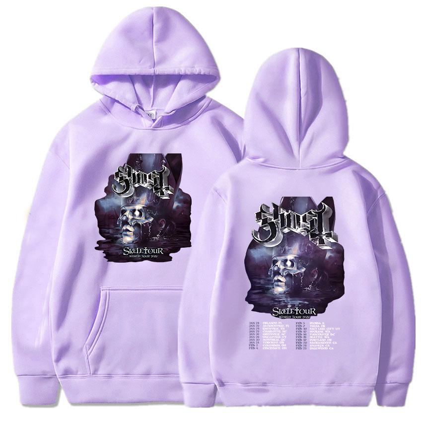 Ghost Skeletour World Tour 2026 North American Hoodies Long Sleeve Men Women Winter Sweatshirts Rock Band Graphic Print Pullover