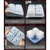2 Piece Geometric Ice Cubes Maker Set Silicone Square Round Molds For Drink Whiskey Flexible Freezers Tray Quick Releases