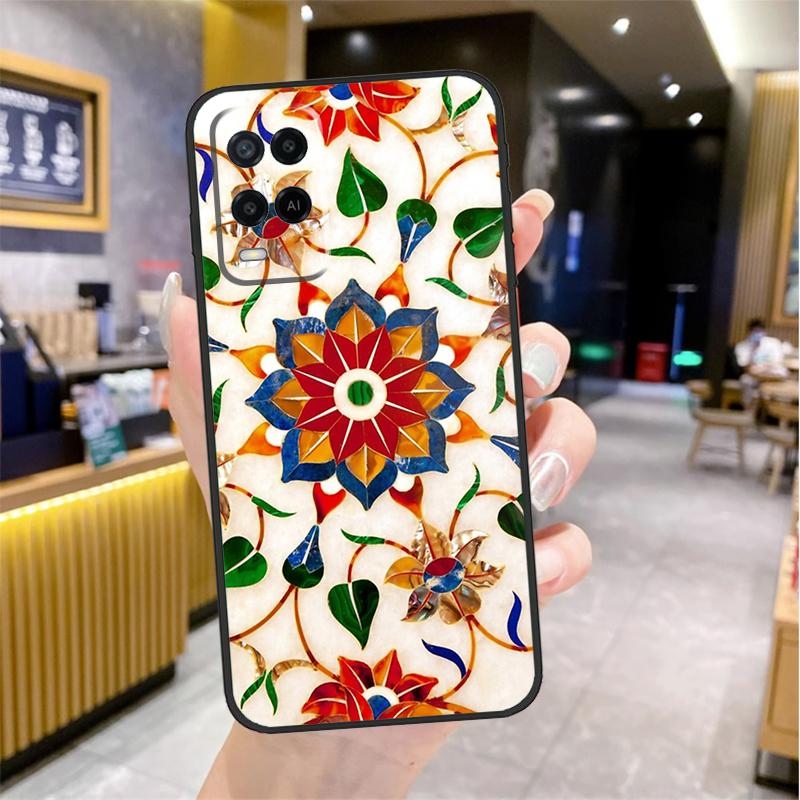 Moroccan Tile Case For Oppo A98 A18 A38 A58 A78 A60 A80 A40 A96 A76 A16 A94 A74 A54 A15 A17 A57 A77 A5 Pro