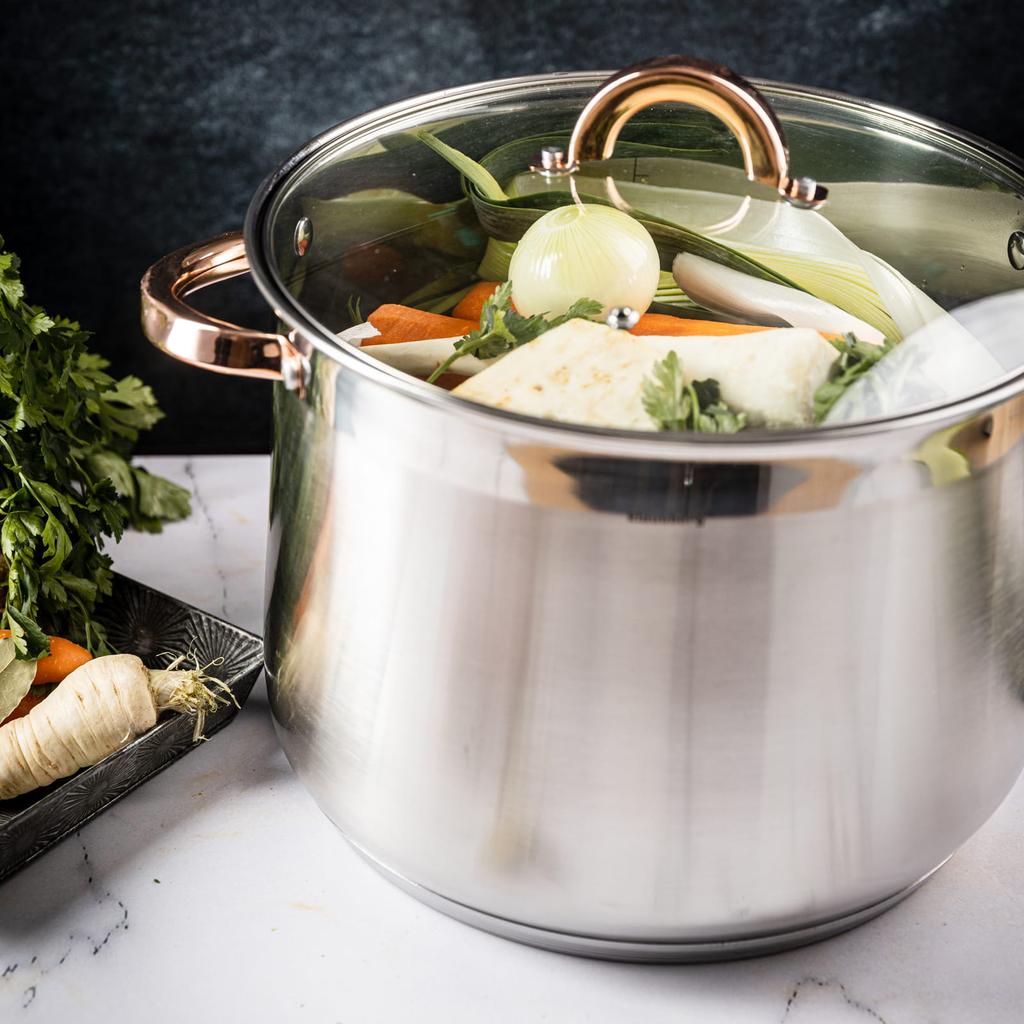 Garnek stalowy gastronomiczny duży 18.7L 32cm Rose Gold KLAUSBERG KB-7797