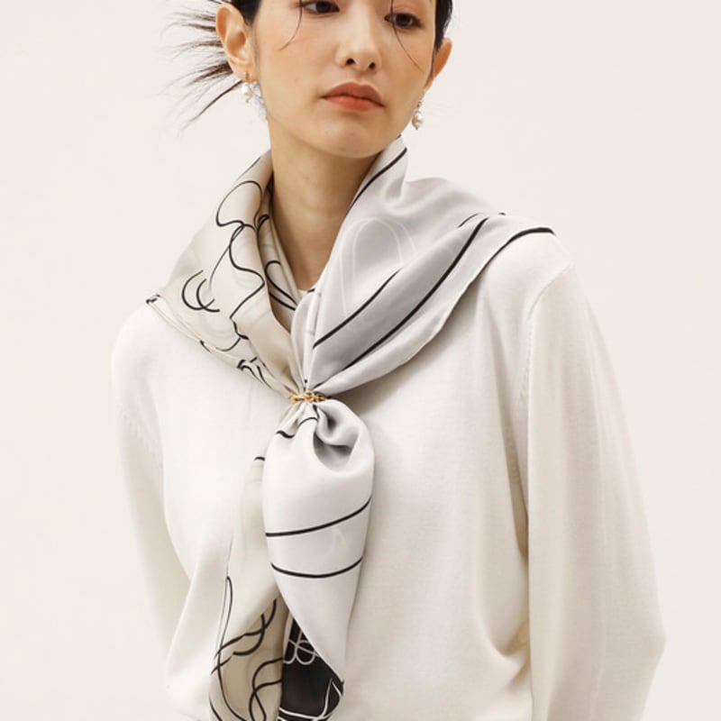 ONSZ Line Drawing Silk Scarf