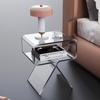 Acrylic Light Luxury Simple Modern Bedside Table Net Red Bedroom Ultra-narrow Storage Bedside Cabinet Children's Small Shelf