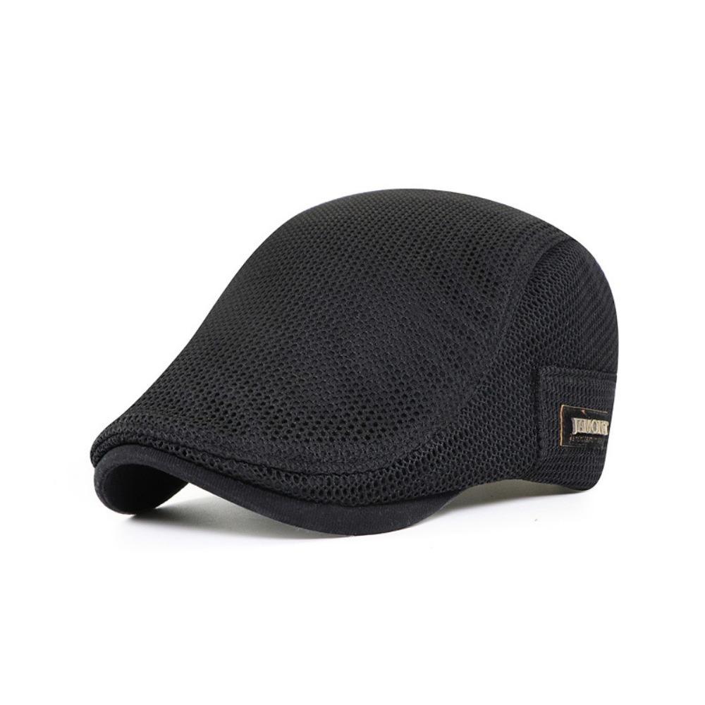 

Breathable Mesh Cabbie Flat Cap Cotton Newsboy Hat Casual Berets Hat