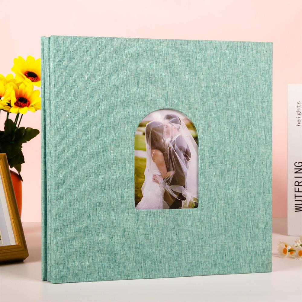 40 Pages Self-adhesive Scrapbook Large Capacity Commemorative Linen Cover Album Paste Type Dirt-proof Memory Book Graduation