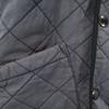 Barbour Quilted Jacket Navy Double Zip Men's Used