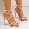 Fine Heel Large Size High-heeled Shoes - New Style Open-toe Sandals for Women