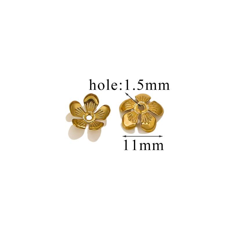 Stainless Steel Petal Bead Caps, Bead Caps with 18k Vacuum Plating, Diy Necklace Bracelet Jewelry