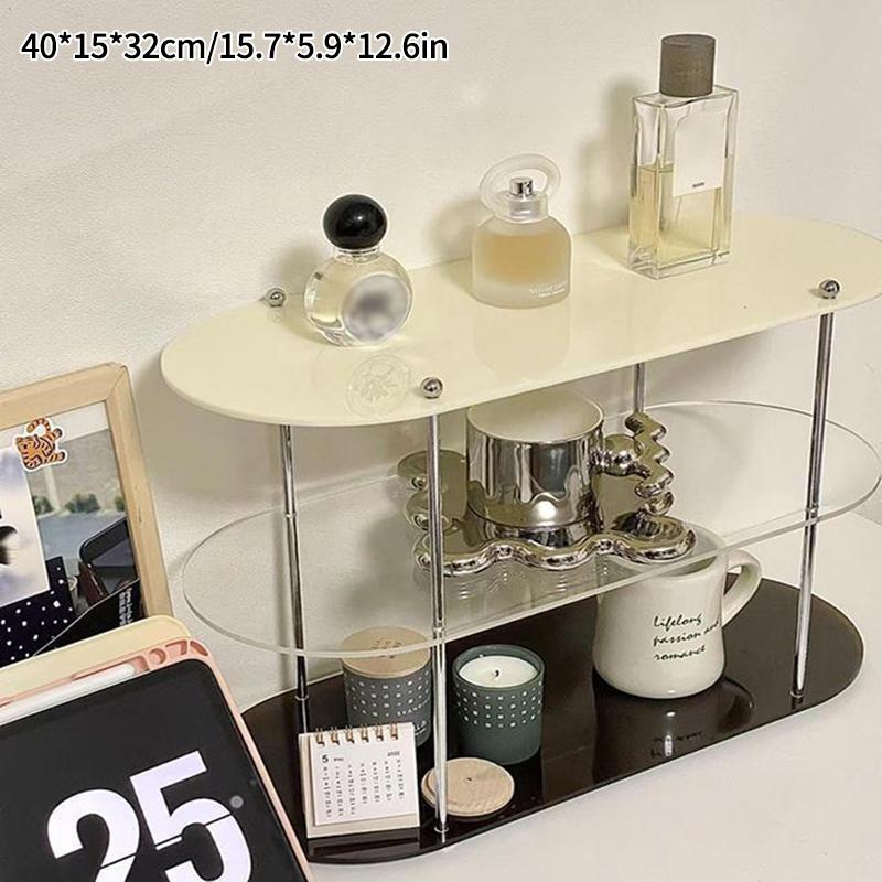 2/3 Tiers Acrylic Display Stand Desktop Cosmetics Perfume Display Display Rack Figurines Figures Cups Storage Holder INS Style