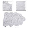 Stylish Floral Oval Tablecloth with Handmade Crocheted Lace 30x80cm