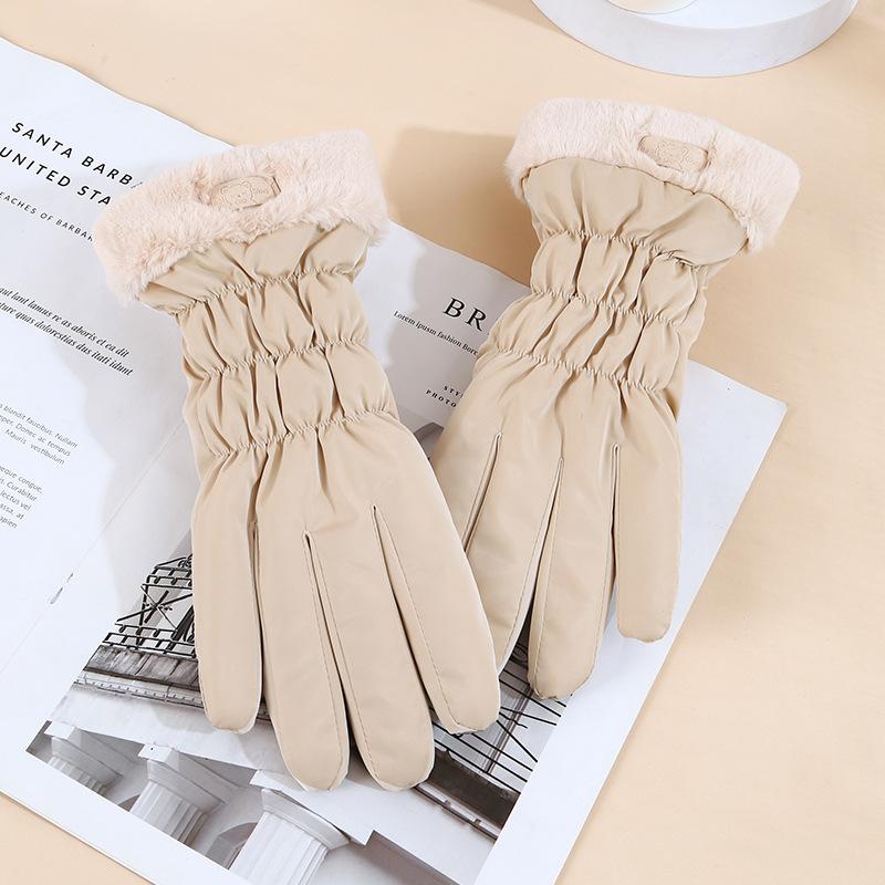 

Gloves Women s Windproof and Waterproof Outdoor Riding Fleece Thickened Warm Touch Screen Ski Gloves one size fits all