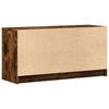 TV Cabinet with LED Lighting Smoked Oak Finish 100 x 34 x 50 cm