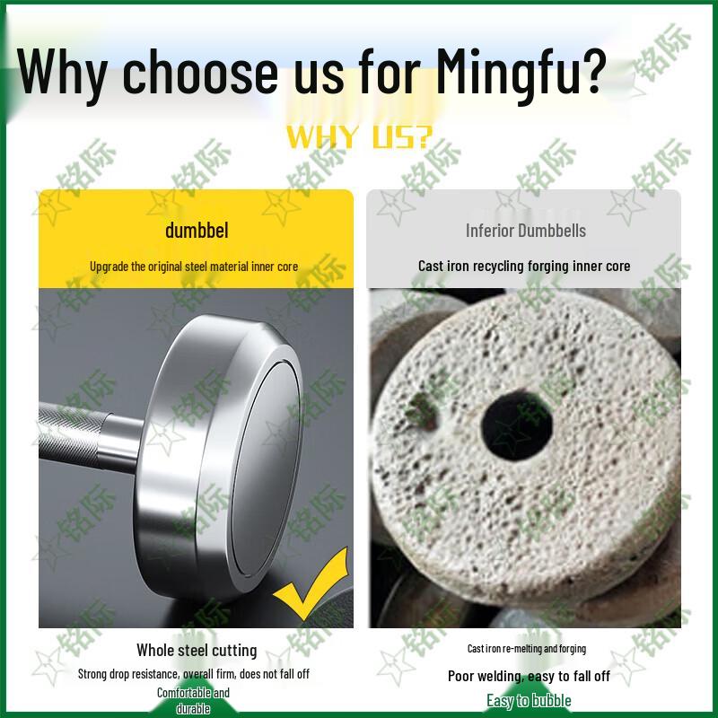 Mingji Rubber-Coated Steel Fixed Dumbbells