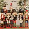 30CM Wooden Nutcracker Ornament for Christmas - Creative Home Decor