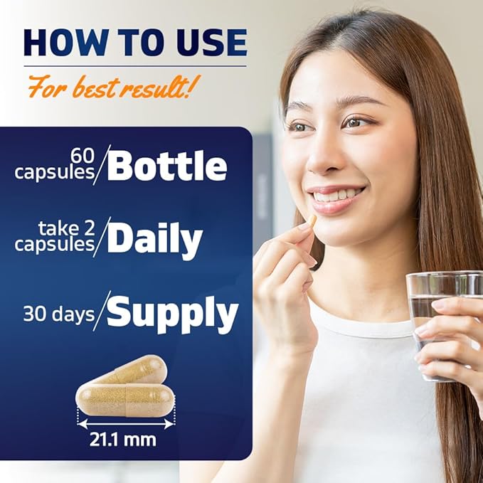 [Vitamatic] Fermented Black Garlic 1000mg, 60 Capsules (500mg per capsule)