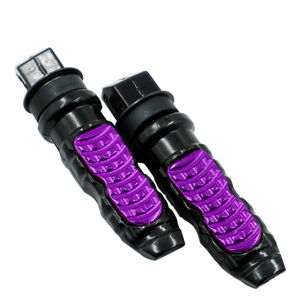 

2 шт. / комплект универсальные алюминиевые подножки для задних пассажиров мотоцикла, педали, подставка для ног, подножка для скутера, модификация педалей мотоцикла фиолетовый