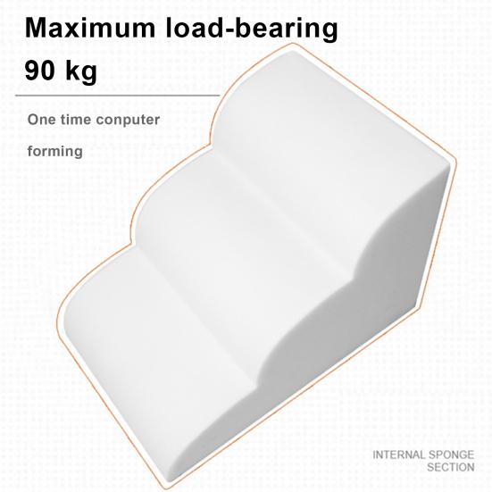 Dog Climbing Ladder 2/3 Step Arc Design Sponge Non-slip Pet Ramp Stairs for Puppy