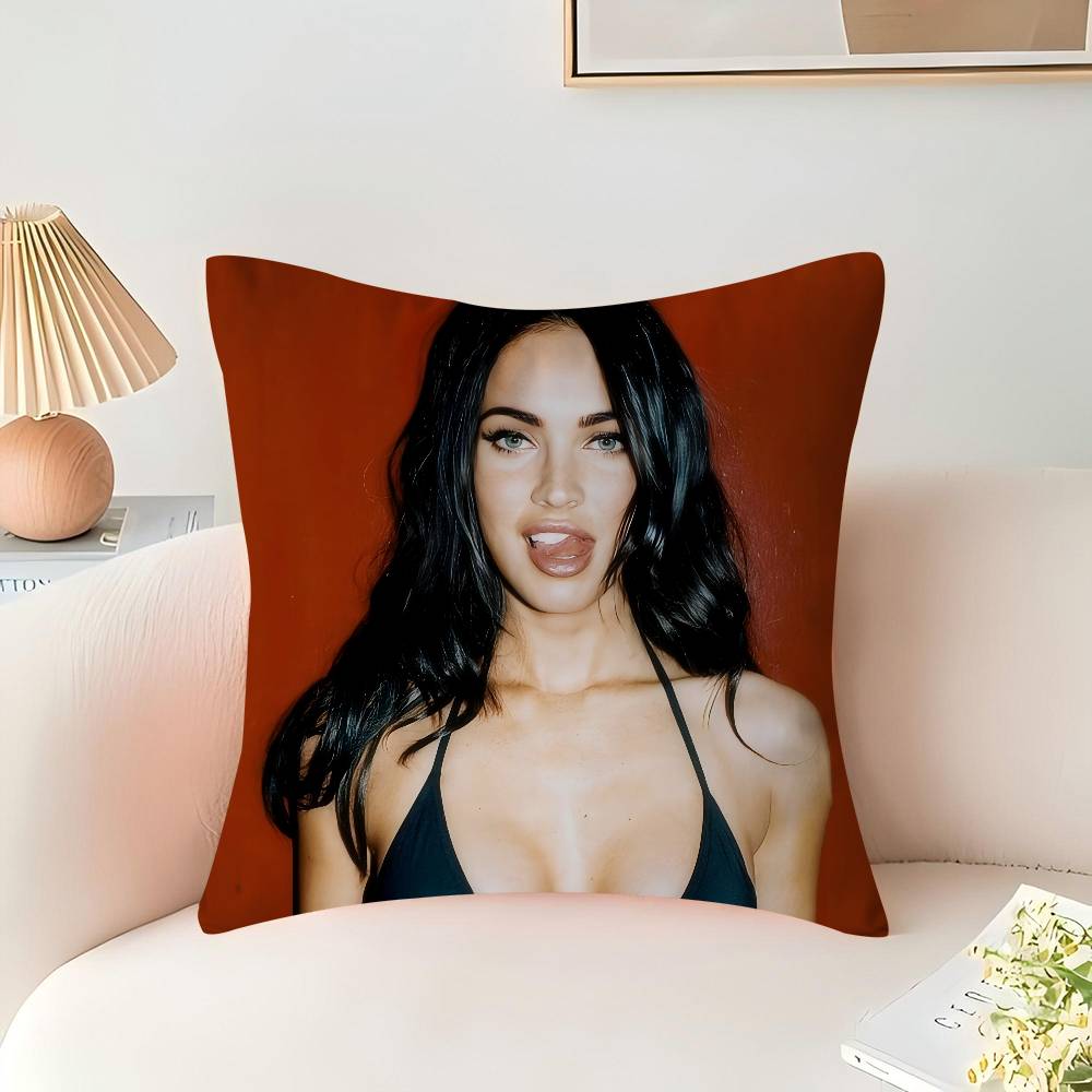 

M-Megan D-Denise Fox Pillowcase Toon Gift Cushion Cover Bedroom Home Sofa Chair Seat Decor Pillow Case 16x16Inch