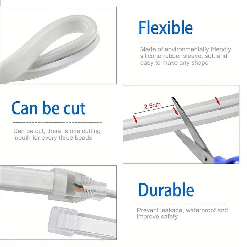 USB 5V LED Neon Light Strip Smart Hand Scan Lamp Motion Sensor Waterproof Flexible LED Neon Tape Lights For Home Room Decor